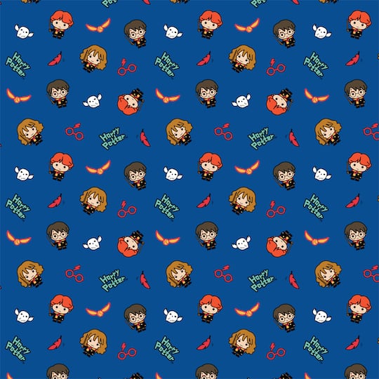 Harry Potter™ Kawaii Trio Toss Cotton Fabric